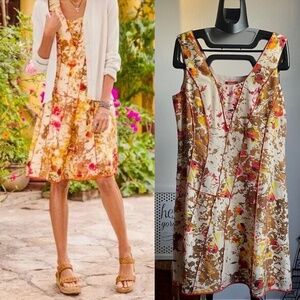 Sundance Evelyn 100% Silk Floral Sleeveless Dress Sz 8